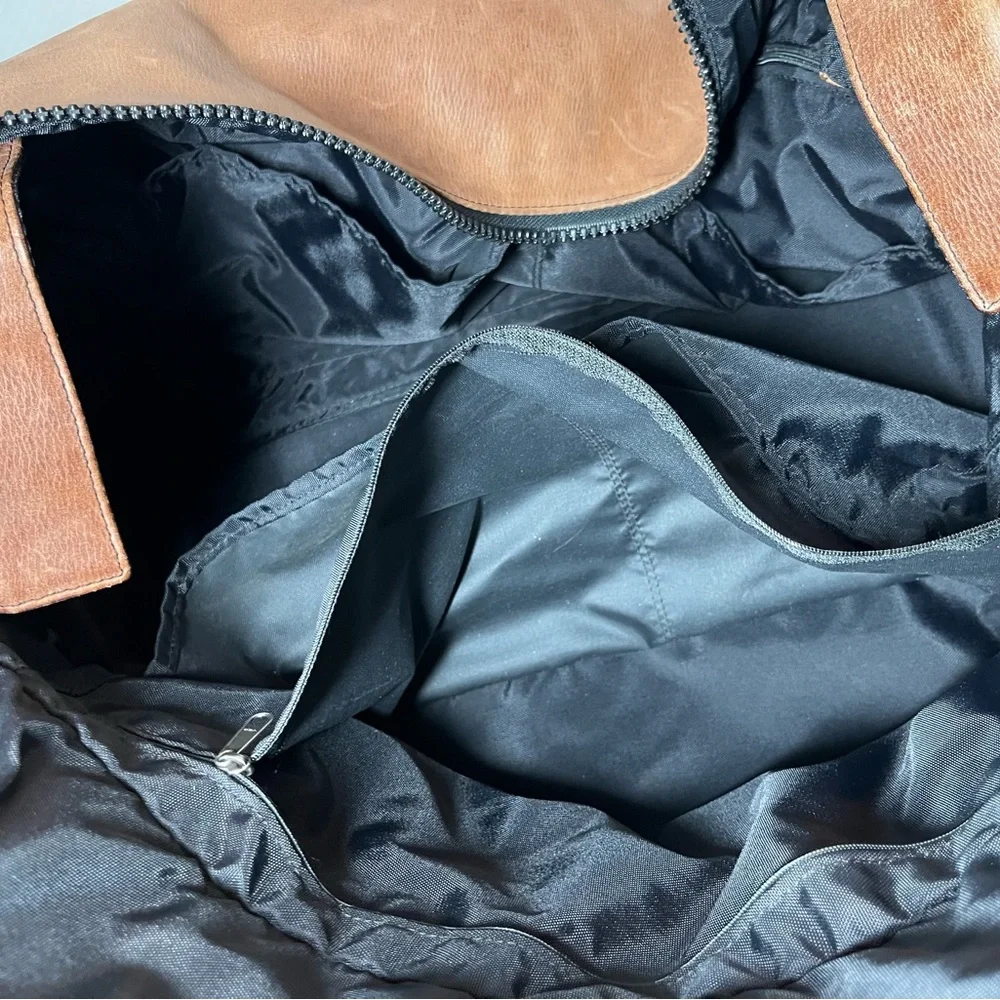 GLASER DESIGNS SAN FRANCISCO LEATHER and NYLON STADIUM Bag